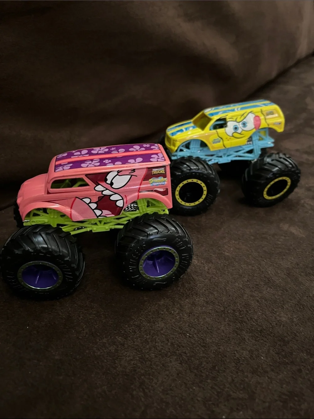 Licensed SpongeBob & Patrick Monster Truck Duo - Pink and Yellow